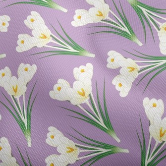 Elegant White Crocus Dobby