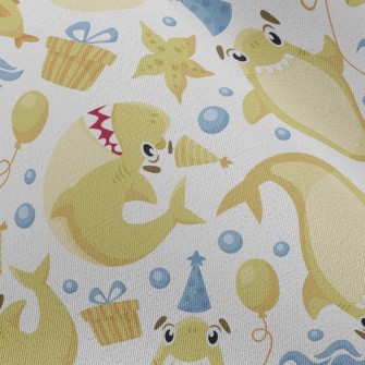 Happy Birthday Shark Chiffon