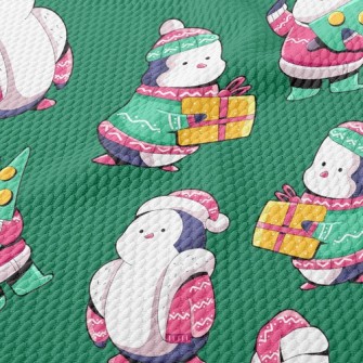 Christmas Activity Penguin Birdseye Piqué