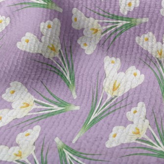 Elegant White Crocus Terry