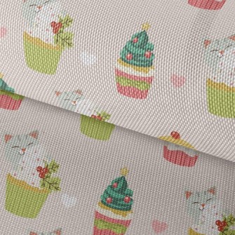 Cute Cat And Christmas Decorat Waterproof Oxford