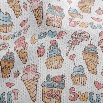 Dessert Food Collection Athletic Mesh Flat Back