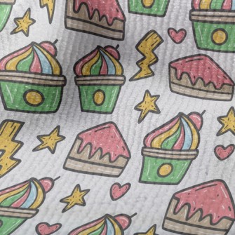 Hand Drawn Colorful Cherry Cak Terry