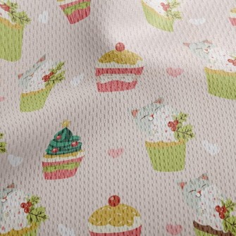 Cute Cat And Christmas Decorat Athletic Mesh Flat Back