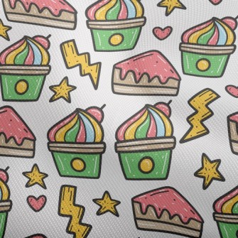 Hand Drawn Colorful Cherry Cak Dobby