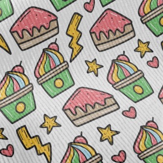 Hand Drawn Colorful Cherry Cak Standard Corduroy
