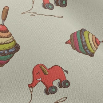 Toy Top And Elephant Chiffon