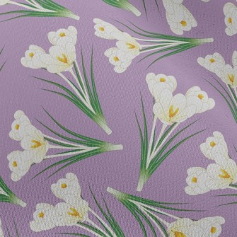 Elegant White Crocus Chiffon