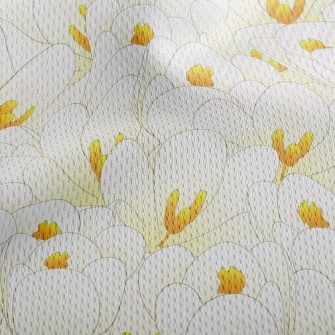 Blooming White Crocuses Athletic Mesh Flat Back