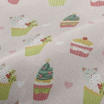 Cute Cat And Christmas Decorat Performance Linen