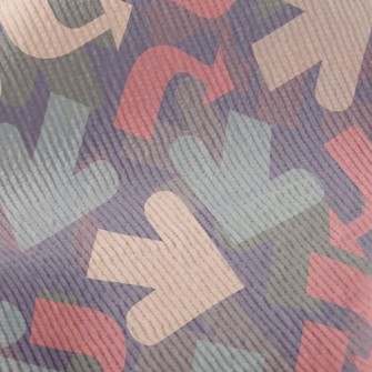 Curved Colored Arrows Standard Corduroy