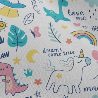 Cute Dinosaur Unicorn Chiffon