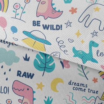 Cute Dinosaur Unicorn Waterproof Oxford