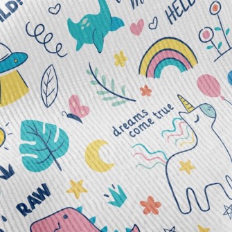 Cute Dinosaur Unicorn Standard Corduroy