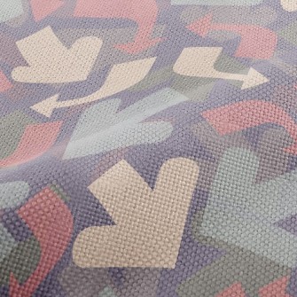 Curved Colored Arrows Performance Linen
