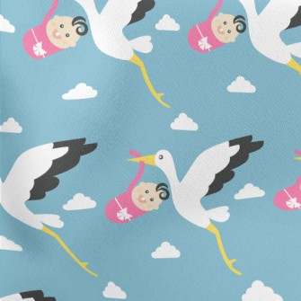 Baby Delivery Bird Stretch Ponte