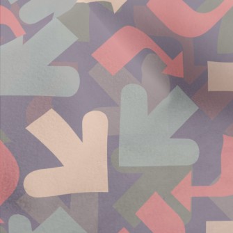 Curved Colored Arrows Micro Fleece