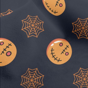 Round Face And Spider Web Micro Fleece