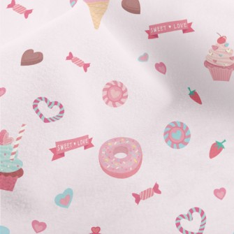 Pink Desserts And Candies Micro Fleece