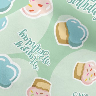 Happy Birthday Cake Micro Fleece