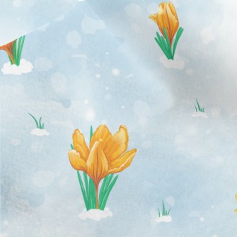 Orange Tulips In The Snow Micro Fleece