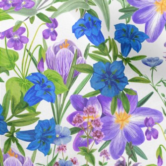 Colorful Wildflowers And Herbs Micro Fleece