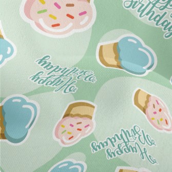 Happy Birthday Cake Lightweight Performance Linen