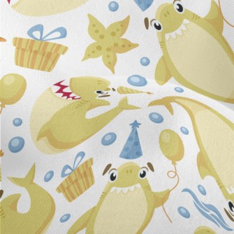 Happy Birthday Shark Lightweight Performance Linen