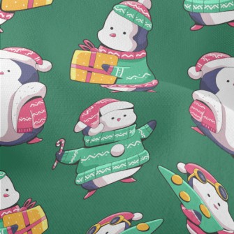 Christmas Activity Penguin Lightweight Performance Linen