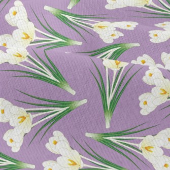 Elegant White Crocus Modern Jersey