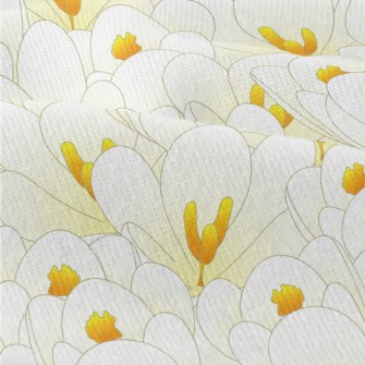 Blooming White Crocuses Modern Jersey