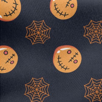 Round Face And Spider Web Jersey Backed Fleece