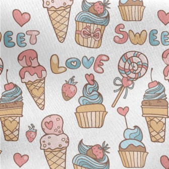 Dessert Food Collection Jersey Backed Fleece