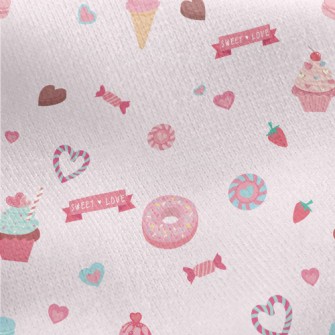 Pink Desserts And Candies Jersey Backed Fleece