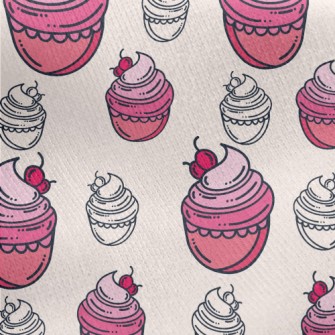 Cherry Cream Cake Jersey Backed Fleece