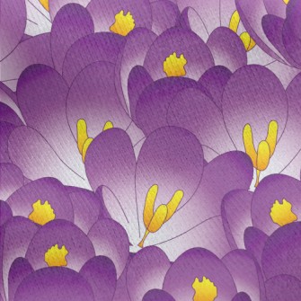 Purple Crocus Jersey Backed Fleece