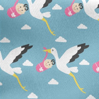 Baby Delivery Bird Jersey Backed Fleece