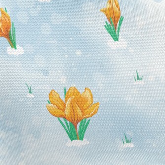 Orange Tulips In The Snow Pongee