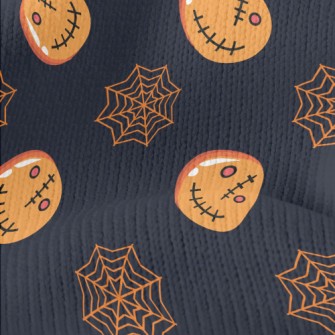 Round Face And Spider Web Stretch Jersey