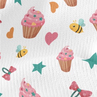 Candy And Bees And Hairpins Stretch Jersey