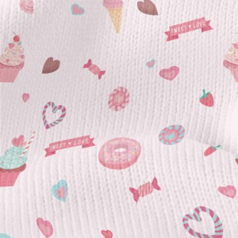Pink Desserts And Candies Stretch Jersey