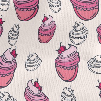 Cherry Cream Cake Stretch Jersey