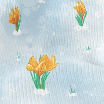 Orange Tulips In The Snow Stretch Jersey