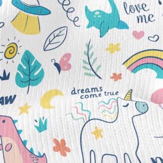 Cute Dinosaur Unicorn Stretch Jersey