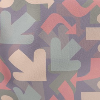 Curved Colored Arrows Lightweight Cotton Poplin