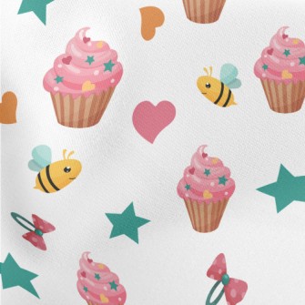 Candy And Bees And Hairpins Lightweight Cotton Poplin