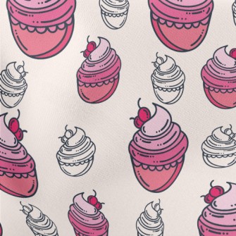 Cherry Cream Cake Lightweight Cotton Poplin