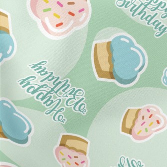 Happy Birthday Cake Lightweight Cotton Poplin