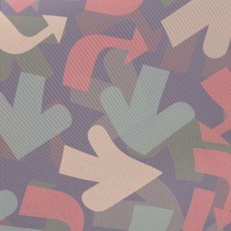 Curved Colored Arrows Midweight Cotton Poplin
