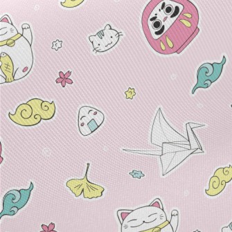 Cartoon Japanese Amulet Midweight Cotton Poplin